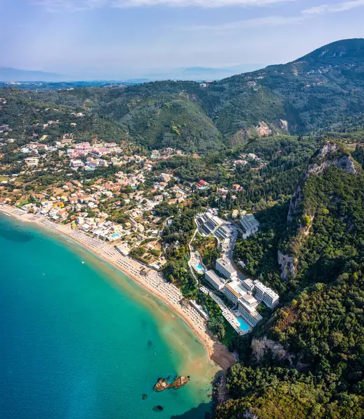 Der Exotische Strand Von Agios Gordios Auf Der Griechischen Insel Stockbild
