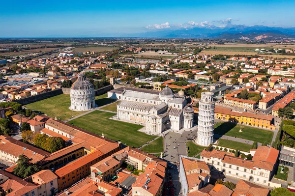 Pisa Cathedral Leaning Tower Sunny Day Pisa Italy Pisa Cathedral lizenzfreie Stockfotos