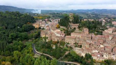 Cetona, Travel in Tuscany, Italy. Magnificent view of the ancient hilltop village of Cetona, Siena, Italy.