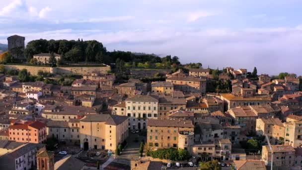 Sarteano Village Tuscany Italy Sarteano Medieval Castle Top Village Siena — Stock Video