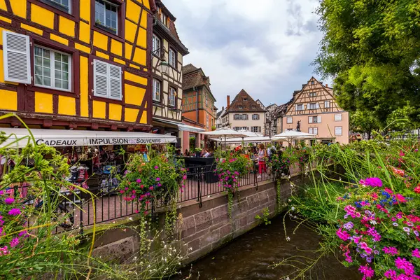 2018 Colmar France July 2018 Old Town Colmar Alsace France 스톡 사진