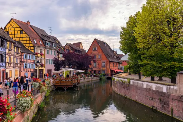 2018 Colmar France July 2018 Old Town Colmar Alsace France 스톡 이미지