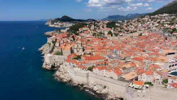 Hırvatistan Güneyinde Adriyatik Denizi Avrupa Bakan Bir Kent Hırvatistan Ünlü — Stok video