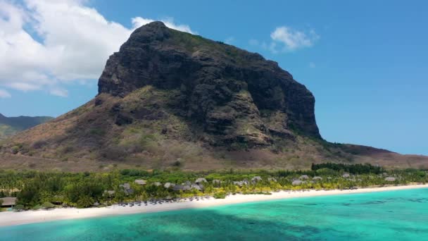 Tropikalna Sceneria Piękne Plaże Wyspy Mauritius Morne Popularny Luksusowy Kurort — Wideo stockowe