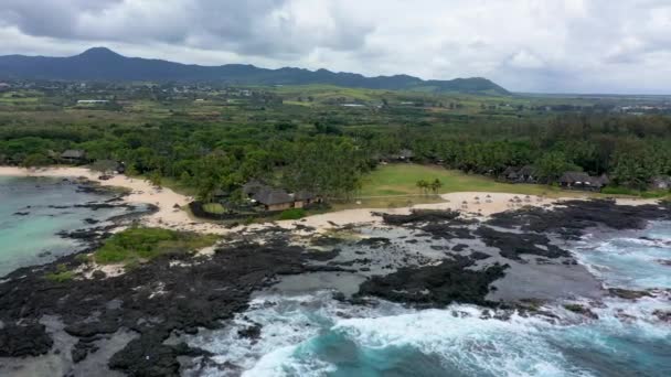 Spiaggia Palmar Sulla Costa Orientale Oceano Indiano Isola Maurizio Spiaggia — Video Stock