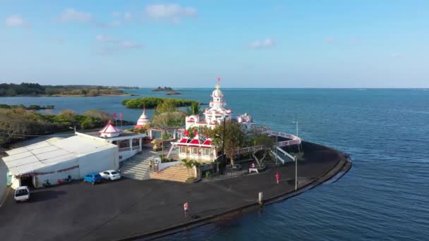 Sagar Shiv Mandir Hindu Templom Mauritius Szigetén Mauritius Sagar Shiv — Stock videók