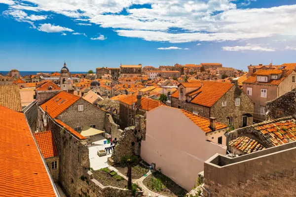 Дубровник Місто Півдні Хорватії Виступає Перед Адріатичним Морем Європа Старий Стокова Картинка