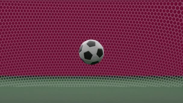 Pallone Calcio Calcio Che Volano Rete Porta Matte Incluso — Video Stock