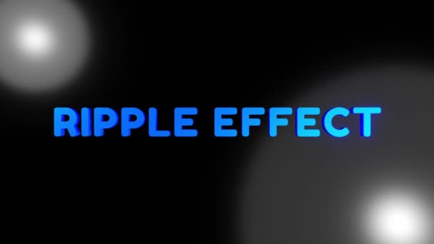 Ripple Effect Text Fiel Auf Eine Schwarze Oberfläche Mit Flüssigkeit — Stockvideo