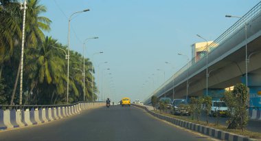 Concrete motorway or Asphalt highway flyover access and egress.