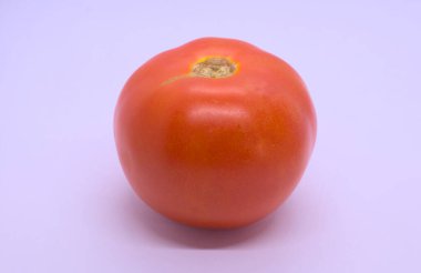 Mutfak bahçesinden taze, doğal domates, beyaz arka plan.