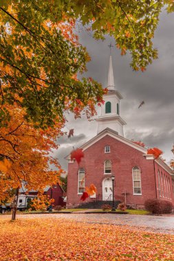 Sonbaharda Jericho Center Tarihi Bölgesi 'nin dikey çekimi