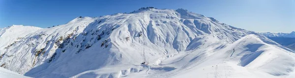Tiro Panorâmico Dos Alpes Nevados — Fotografia de Stock