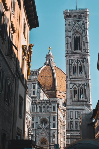 A vertical shot of Cathedral of Santa Maria del Fiore, Florence Cathedral. Italy.