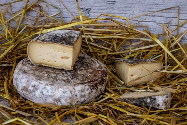 Een Close Shot Van Een Franse Tomme Savoie Kaas — Stockfoto
