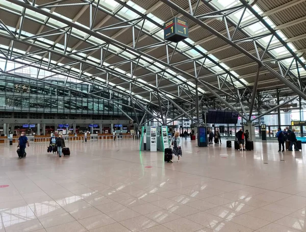 Blick Den Terminal Bereich Des Hamburger Helmut Schmidt Flughafens — Stockfoto