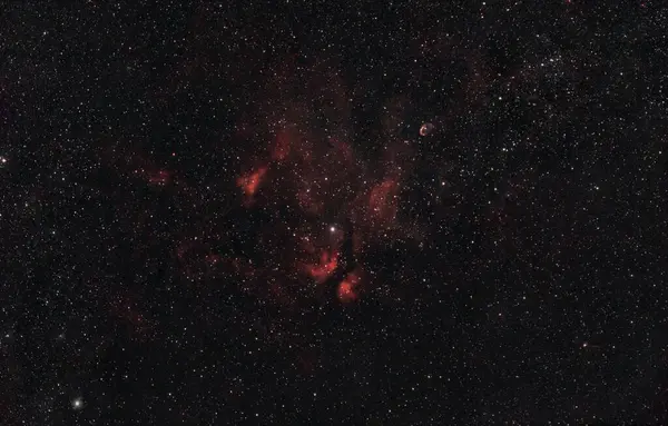 Hermosa Nebulosa Rojiza Con Miles Millones Estrellas — Foto de Stock