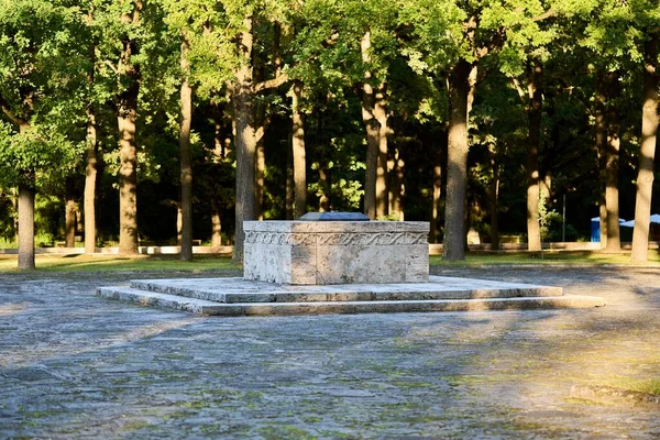 Letonya Riga Daki Kardeşler Mezarlığı Nın Girişinde Sonsuz Bir Alevin — Stok fotoğraf