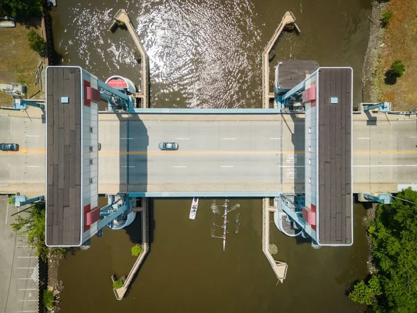 Belleville Turnpike Bridge Vehicular Moveable Bridge Spanning Passaic River Northeastern — Stock Photo, Image