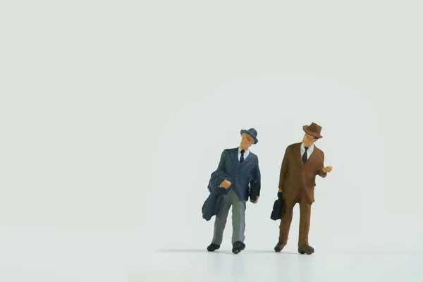 Miniature Figure Businessmen Suits — Stock Photo, Image