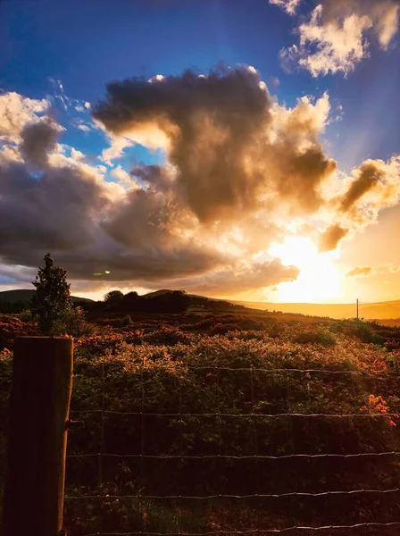 爱尔兰共和国威克洛的日落 — 图库照片