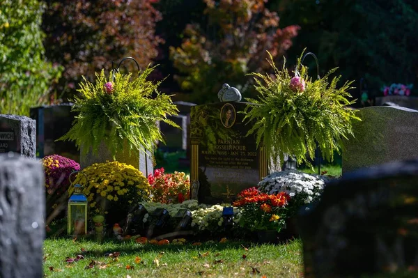Cemitério Beechwood Cemitério Nacional Canadá Durante Cores Temporada Outono — Fotografia de Stock