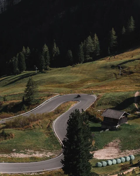 Grande Strada Delle Dolomiti Nella Campagna Bolzano Italia — Foto Stock