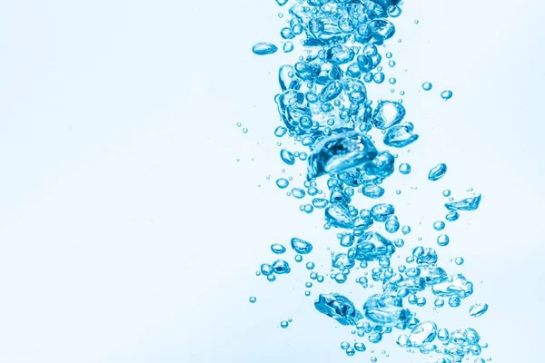 Bolhas Fundo Água Azul — Fotografia de Stock