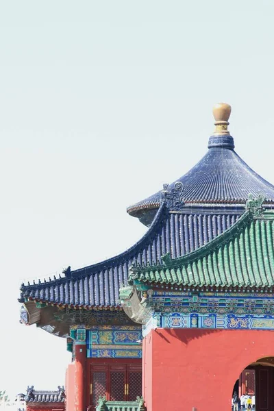 Tiro Vertical Templo Chinês Tradicional — Fotografia de Stock