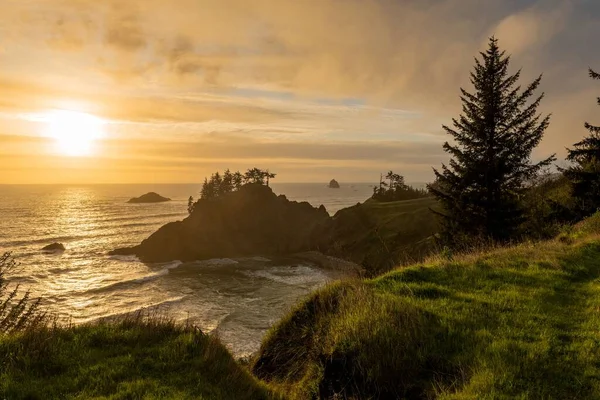 Brookings Oregon Abd Deki Güney Oregon Sahili Boyunca Canlı Gün — Stok fotoğraf