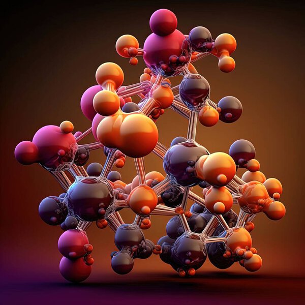 An ai-generated illustration of a complex chemical bond