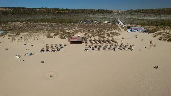 Aerial View Caparica Beach Almada District Greater Lisbon Portugal Summer — Stock Photo, Image