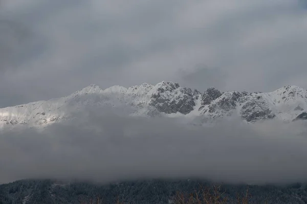 Havas Hegyek Nordkette Tirolban Köd Egy Fantasztikus Élmény Minden Nyaralók — Stock Fotó