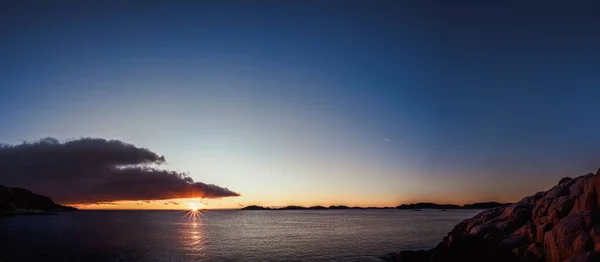 Beautiful Seascape View Scenic Sunset Stusvik Lindesnes Norway — Stock Photo, Image