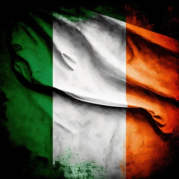 Renderowanie Flagi Irlandii — Zdjęcie stockowe
