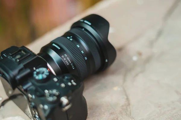 Κάτοψη Του Sony A7Iii Φακό Κάμερα Full Frame — Φωτογραφία Αρχείου