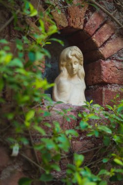 Roma Ceres veya Yunan Demeter 'in mermer heykel başkanı Saray ve park kompleksi parkında