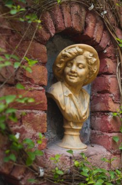 Roma Ceres veya Yunan Demeter 'in mermer heykel başkanı Saray ve park kompleksi parkında