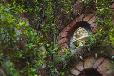 Roma Ceres veya Yunan Demeter 'in mermer heykel başkanı Saray ve park kompleksi parkında