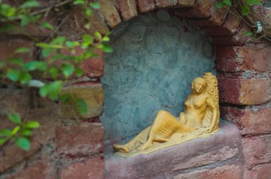 Roma Ceres veya Yunan Demeter 'in mermer heykel başkanı Saray ve park kompleksi parkında