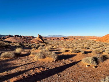 Ateş Vadisi Parkı 'ndaki güzel çöl manzarası