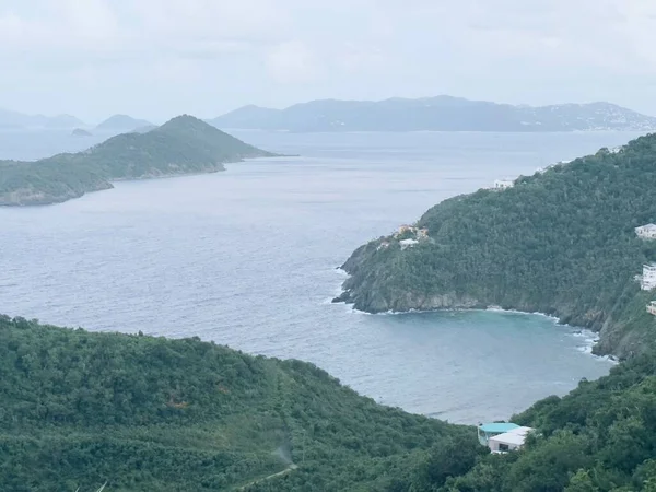 Αεροφωτογραφία Της Παραλίας Κόκι Πόιντ Στις Παρθένες Νήσους Των Ηνωμένων — Φωτογραφία Αρχείου