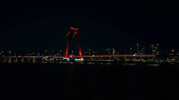 Willemsbrug Rotterdam Nuit — Photo
