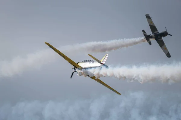 ブカレスト国際航空ショー Bias 2022 でのLy Waw飛行機 — ストック写真