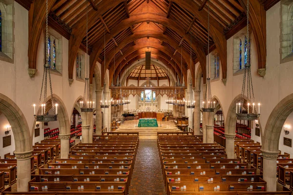 Een Hoge Hoek Het Zicht Van All Saints Episcopal Kerk — Stockfoto