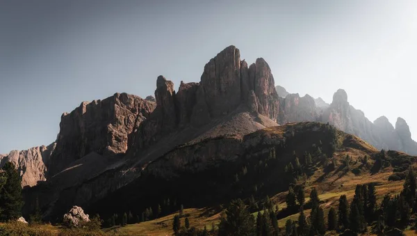 Festői Kilátás Nyílik Sziklás Dolomite Hegyek Vidéken Olaszország — Stock Fotó