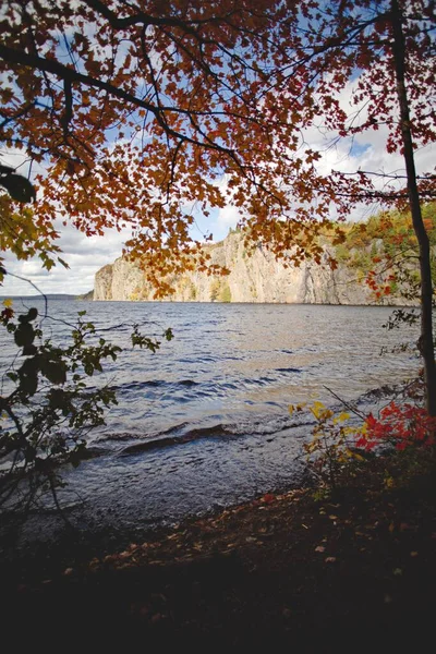 Une Belle Vue Sur Lac Près Forêt Ontario Canada — Photo