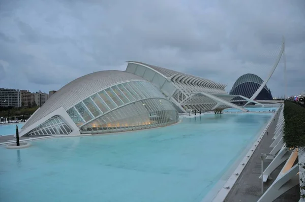 Una Hermosa Toma Ciudad Las Artes Las Ciencias Valencia España —  Fotos de Stock