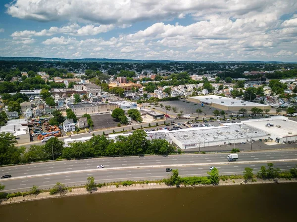 Flygfoto Över Staden North Arlington Stadsdelen Bergen County New Jersey — Stockfoto