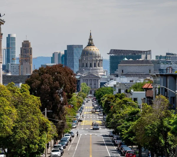 Krásný Záběr Ulici Vedoucí Centra San Franciska — Stock fotografie